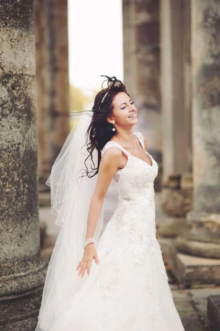Braut im Brautkleid