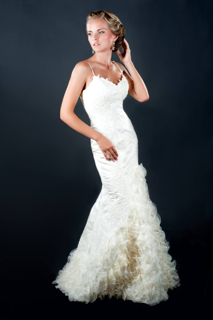 Braut im Meerjungfrauenkleid